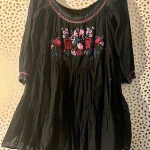 FREE PEOPLE off the shoulder babydoll dress size L